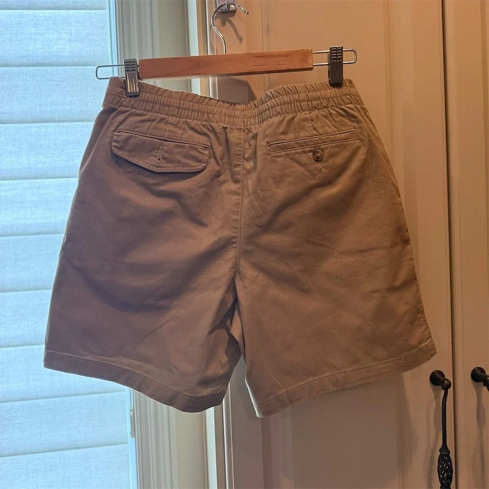 Polo Ralph Lauren Chino Shorts Boys Size 18 Beige Pull-On Elastic Waist - Picture 3 of 4